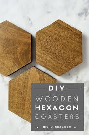 Diy Hexagon Coasters Diy Huntress Hexagon Coasters Wooden Coasters Diy Coasters