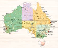 Hier erfahren sie wie sich die lage entwickelt und wann reisen nach australien und neuseeland wieder möglich ist. Karte Von Australien Auf Holz Modern 100 Freie Fahnen Oder Stifte Woodmap