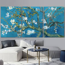 Van gogh s almond blossoms sat. 3 Piece Canvas Wall Art Van Gogh Canvas Art