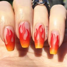 Hola hago uñas acrilicas en mi domicilio con pedreria encapsulado y 3d ocualquir diseño en especial. 42 Elegant Negative Space Nail Art Designs And Ideas Flame Nail Art Space Nails Fire Nails
