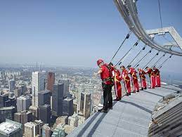 The glass floor was the world's first when it opened on june 26, 1994. Cn Tower Canada Afar