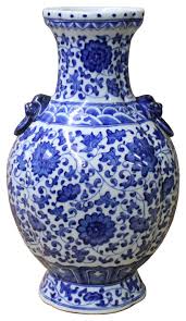 5 out of 5 stars (30) 30 reviews Chinese Blue And White Porcelain Oval Lotus Flower Vase Hcs4361 Asian Vases By Golden Lotus Antiques Houzz