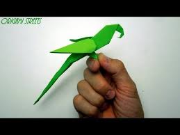 Como Hacer Un Papagayo De Papel El Origami Es Un Loro De Papel Youtube Mit Bildern Origami Vogel Origami Papier Falten