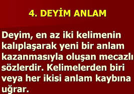 Deyim Anlam Cumle Ornekleri