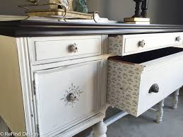 Rockford Superior Furniture Company Buffet Painted In Cece Caldwell Paints Simply White With Silverhill Fog Furniture Vintage Furniture Furniture Makeover