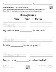 Their there they re worksheets worksheets. Homophones Worksheet There Their And They Re Childrens Educational Workbooks Books And Free Worksheets