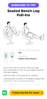 Examples of push exercises are the chest press or shoulder press. Seated Bench Leg Pull Ins Flat Bench Knee Ups Workoutlabs Exercise Guide