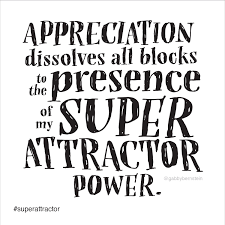 Gabby Bernstein - Chapter 9 of Super Attractor is called "Appreciate and Appreciate More." One of the most important elements of co-creating the life you desire is to let appreciation lead you.