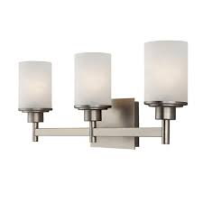 Canarm Lyndi 3 Light Brushed Nickel Bath Light Ivl408a03bn The Home Depot Vanity Lighting Bath Vanity Lighting Bathroom Vanity Lighting