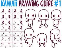 Guide To Drawing Kawaii Characters Part 1 How To Draw Kawaii People Expressions Faces Body Poses How To Draw Step By Step Drawing Tutorials Kawaii People Drawing Kawaii How To Draw Kawaii
