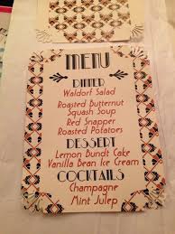 10 vintage menus that are a feast for the eyes, if not the stomach. Gatsby Dinner Party Inspiration Call Me Sassafras