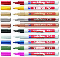 Rotulador Edding 751 Marcador De Tinta Permanente Con Efecto De Lacado Resistente Al Agua Roces Etc Ideal Para To Paint Marker Pen Paint Marker Marker Pen
