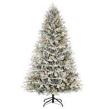 These prelit christmas save time and effort at christmas but look so beautiful. Home Decorators Collection 7 5 Ft Kenwood Frasier Fir Flocked Led Pre Lit Artificial Christmas Tree With 1000 Warm White Lights H8800101 The Home Depot