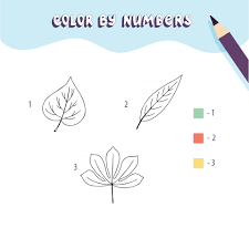 Free holiday coloring pictures coloring pages your kids will enjoy! Coloring Page With Cute Autumn Leaves Color By Numbers Educational Kid Game Drawing Childrens Activity Printable Worksheet 2753472 Vector Art At Vecteezy