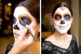 Then you're going to need makeup, face paint, and a few fake flowers. Sugar Skull Makeup How To How To Paint A Sugar Skull Face