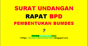 Contoh peraturan desa tentang bpd 1. Contoh Surat Undangan Rapat Bpd Desa Tentang Rancangan Perdes Bumdes Format Administrasi Desa