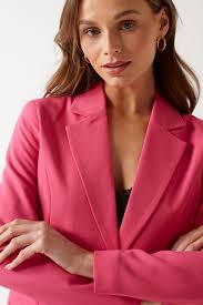 Only Maia Long Blazer in Pink