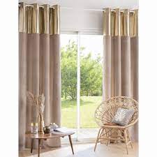 Rideaux courts ou à nouettes ? Rideaux Voilages Deco Chambre Marron Rideaux Oeillets Rideaux Maison Du Monde