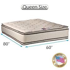 Coil Comfort Pillow Top Mattress Only Queen Double Sided Sleep System With Enhanced Cushion Support Fully Pillow Top Mattress Mattress Double Sided Pillows