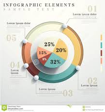 Flat Style Abstract Pie Chart Infographics Chart