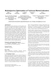 Acepto las condiciones de uso y la política de privacidad de bodas.net. Pdf Multiobjective Optimization Of Technical Market Indicators