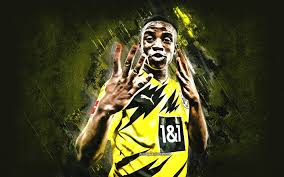 He is known for his scoring ability. Download Wallpapers Youssoufa Moukoko Borussia Dortmund German Footballer Bvb Youssoufa Moukoko Art Bundesliga Germany Football For Desktop Free Pictures For Desktop Free