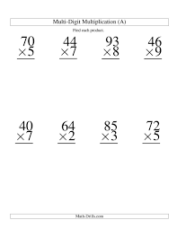 The Multiplying Two Digit By One Digit 8 Per Page A Math Worksheet Multiplication Worksheets Multiplication Multiplication Practice