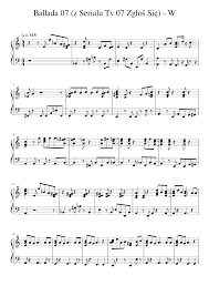 07 zgłoś się to serial kochany i nienawidzony. Ballada 07 Z Serialu Tv 07 Zglos Sie Sheet Music For Piano Solo Musescore Com