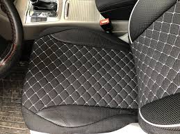 Is there a luxury car with a beige interior? Car Seat Covers Protectors For Kia Picanto Black White V13 Front Seats