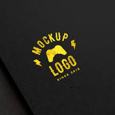 Luxury Logo Mockup On Black Surface Psd Template Book Mockup Psd Download
