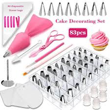 Cake is a form of sweet food made from flour, sugar, and other ingredients, that is usually baked. 83pcs Cake Decorating Set Cupcake Decorating Kit Baking Supplies Icing Tips And Frosting Tools For Cake Diy Shopee Philippines