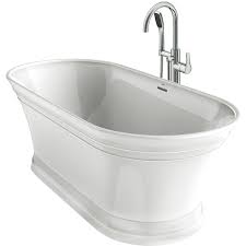 Acrylic center drain oval flat bottom freestanding bathtub in white ariel makes the valencia freestanding bathtub ariel makes the valencia freestanding bathtub for its platinum line. Jacuzzi Lyndsay 67 In White Acrylic Oval Center Drain Freestanding Bathtub And Faucet Included Lowes Com Free Standing Bath Tub Freestanding Tub Filler Bathtub Remodel