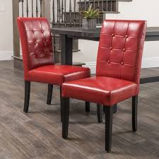 Red retro dining chair maple leafs chrome vinyl vintage 50's diner style seat. Rldrcfs50 Red Leather Dining Room Chairs For Sale Wtsenates