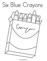 Six Blue Crayons Coloring Page Twisty Noodle Blue Crayon Crayola Coloring Pages Crayola Crayon Colors