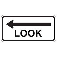 Directional Arrow Traffic Signs - Look (Left Arrow Sign) | Seton