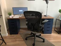 We diy'd a custom corner floating desk using an ikea hacked shelf! Best Way To Raise My Ikea Alex Desk A Few Inches Malelivingspace