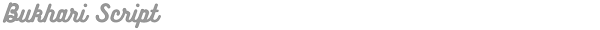 Free for personal and commercial use! Download Free Font Bukhari Script