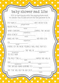 Instant Upload Baby Shower Game Mad Libs Yellow Gray Polka Etsy Baby Shower Funny Baby Shower Mad Libs Baby Shower Yellow