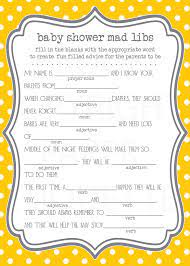 I love planning baby showers. Instant Upload Baby Shower Game Mad Libs Yellow Gray Polka Etsy Baby Shower Funny Baby Shower Yellow Baby Shower Mad Libs