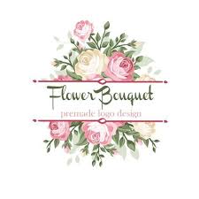 Flower Bouquet Logo Design Pink Roses Floral Premade Logo Design Digital Shop Logo Templates Bespoke Logos Shop Br Flower Logo Etsy Logo Floral Logo Design