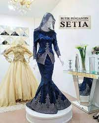 Some people mistake navy blue for black because some navies (such as the united states navy) use a shade of navy blue that is so dark it is practically black. Full Songket Exclusive Navy Butik Pengantin Setia Facebook