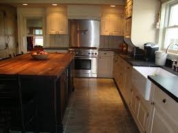 Black And Wood Kitchen Island Furniture Old Black Wood Kitchen Island With Oak Butcher Block Island Top With Ladder Seating And Whi Kitchen Cabinet Design Kitchen Island Tops Kitchen Plans