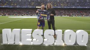 Lionel Messi Recognition From Club For 100 Goals In The Champions League