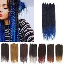 The great thing about crochet hair is that you can play with it to make it as thick or. Amazon Com Box Braids Crochet Hair Extension Ombre Pre Braided Box Braids Pre Looped Box Braiding Hair Synthetic 24 Strands Pack 3x Jumbo Braiding Crochet Hair 24in 3 Packs Black To Blue Beauty