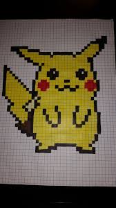 Pikachu Pixel Art Graph Paper Art Pokemon Pattern Pixel Art