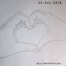 The right side of the curve will dip down much lower than the left side since we are drawing the back of the right hand. Drawing Sketch Hand Holding A Heart Drawing