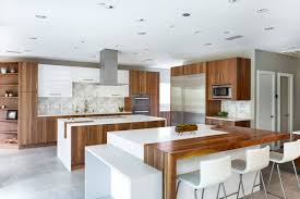 Wood and metal kitchen island paneling moderna second dose side. 75 Modern Kitchen With Two Islands Design Ideas You Can Actually Use 2021 Houzz