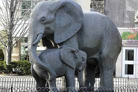 Elephant Statue At The Philadelphia Zoological Gardens The Oldest Zoo In America Elephant Statue Elephant Animal Figurines