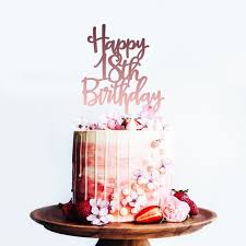 This gif has been chosen for a lot of birthday messages. 18th Birthday Party Number Eighteen Gold Mirror Cake Topper Decoration Pick Sign Wedding Cake Toppers Home Garden