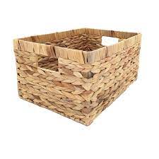 Hyacinth small rectangular basket from the hyacinth collection is a leading example of luxury bath accessories. Amazon Com Woven Natural Water Hyacinth Rectangular Storage Baskets With Inside Handle Kingwillow Large Basket Water Hyacinth Baskets Boxes